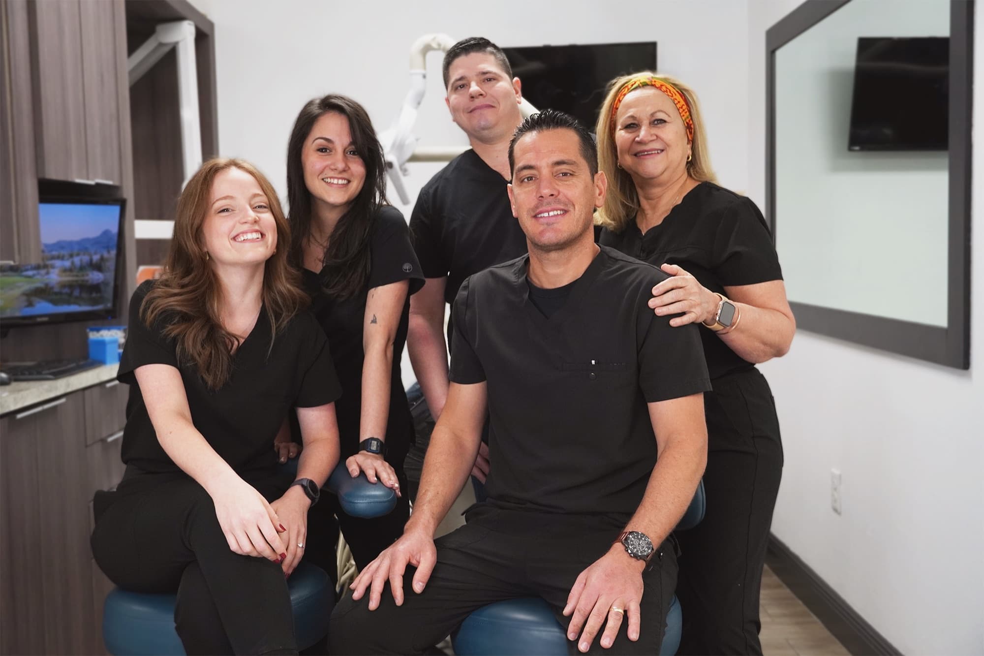 The Hialeah City Dental team together in the treatment room
